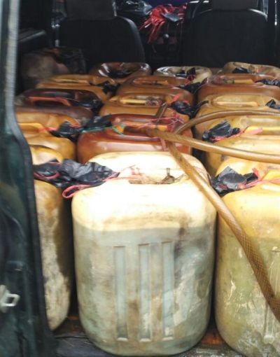 Minyak yang diamankan Polres Merangin